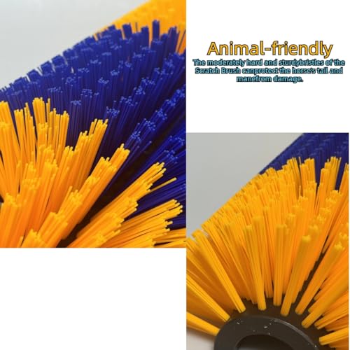 Livestock Scratching Brush Goat Donkey Cow Horse Cattle Itch Scratcher Post | Livestock Grooming and Massage, Farm Animals scratcher, Itch Relief, Goat Scratching Post, Horse Brush, Cow brush - color: Yellow