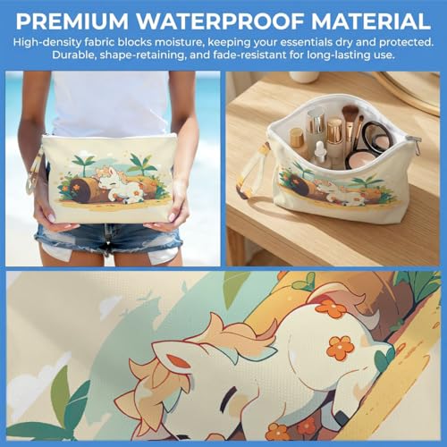 ENGVZ Wet Dry Bag, Waterproof Travel Pouch, Large Zipper Bag For Swimsuits, Diapers, Toiletries, Makeup, Women And Girls Cute Baby Pony - color: Flower Pony