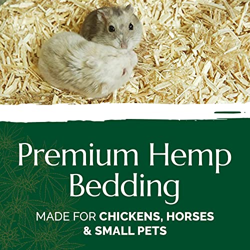 French Hemp Bedding 44lb — Chicken Coop & Horse Stall Bedding | Ultra Low Dust, Odor Control, Deep Litter Ready | Premium Hemp Shavings for Chickens, Horses, Rabbits & Small Animals - size: Pack of 1