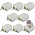 8 Pack Hamster Climbing Ledge Platform Lava Ledges for Rats Hanging Pet Chewing Grinding Toys Small Animal Cage Accessories for Gerbil Guinea Pig Rat Mouse (Small,Gray) - size: Small