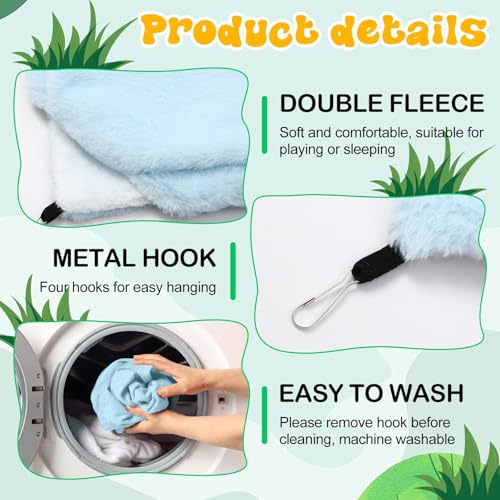 Jerify 6 Pcs Small Animals Hammock 3 Layers Hanging Pet Cage,6 Colors | Cozy Hideaway for Rat Guinea Pig Ferret Chinchilla, Soft Plush Lining Provides Warmth, Easy Install with Metal Hooks - color: 6 Colors