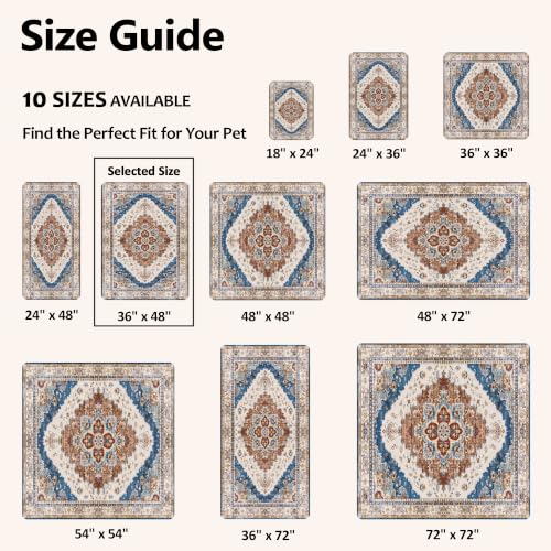 Washable Pee Pads for Dogs, Reusable Puppy Potty Training Pads, Ultra-Absorbent Thick Waterproof Leak-Proof Non-Slip Pads & Mat for Crate, Playpen, Floor, Whelping & Housebreaking , 2 Pack 36"x48" - color: Brick/Blue, size: 36" ×48"(pack of 2)