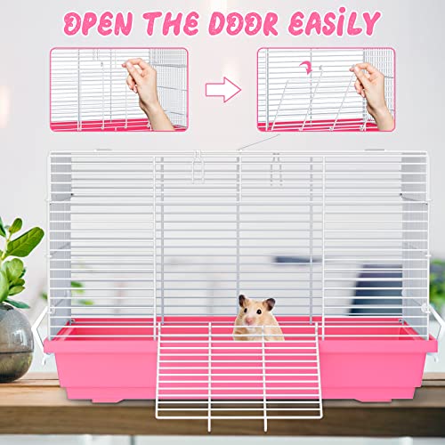Pronetcus Hamster cage for Hamsters, Gerbils, mice, Rats, Small Guinea Pigs and Other Small Animals. - color: Pink, size: Large