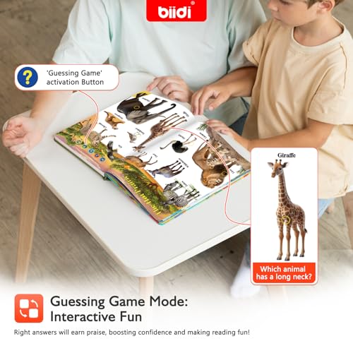 English Interactive Sound Book Talking Activity Toy Gifts Toddlers Kids 3-6 | Rechargeable Audio Book Educational Learning Toy Birthday Xmas Gift Boys Girls 3+ Sensory Autism Toys 171 Animals 600+ Sounds - style: New-Animal World