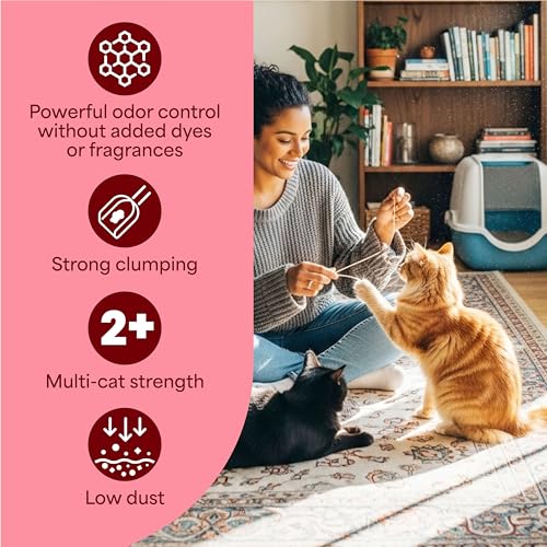 Fresh Step Simply Unscented Multi Cat Clumping Cat Litter, Low Dust, Odor Control with Activated Charcoal Tech, Compatible in Automatic Litter Boxes, 14 lb. - size: 14lb (Pack of 1)
