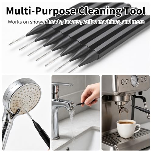 Shower Head Cleaner Tool, Shower Head Cleaning Brushes Small Hole, Shower Head Cleaner Picks Anti-Clogging Nozzle Little Gaps with Storage Boxes for Household Bathroom, 50 PCS
