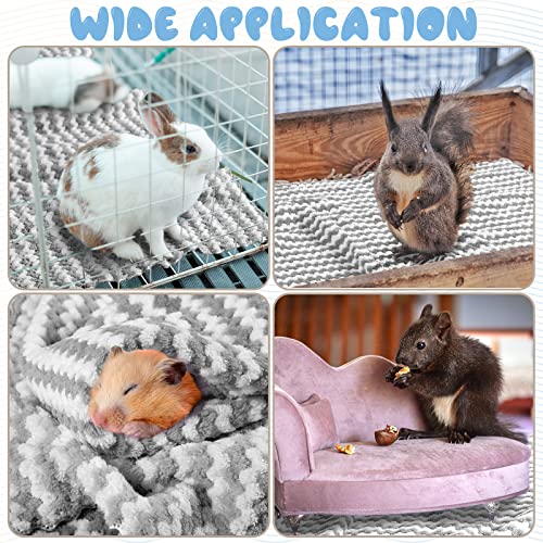 Moukeren 20Pcs Guinea Pig Fleece Bedding Blankets Bulk Washable Small Animal Fleece Cage Liners Pet Wash Cloth Sleeping Mat Cover for Hamster Chinchilla Rabbit Hedgehog(Light Gray, 14 x 30 Inch) - color: Light Gray, size: 14 x 30 Inch, style: Modern