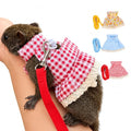 Squirrel Harness and Leash Set,Small Animal Dress Vest for Fancy Rats, Sugar Gliders and Small Pets, Adjustable Walking Outfit with 4FT Leash,Red Plaid, S,1530-1 - color: Red Plaid, size: S: 4-6" Neck, 6-7.5" Chest, Squirrel/Rat