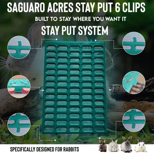 Saguaro Acres Rabbit Cage Resting Mat - Pack of 6 (Teal) - color: Teal