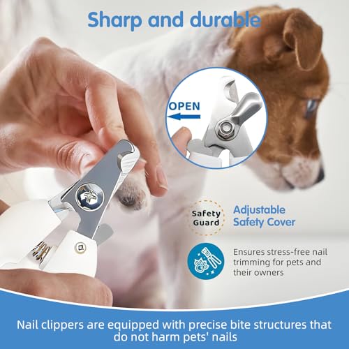 Aglads 3PCS Cat Rabbit Bunny Dog Grooming Kit, Self-Cleaning Slicker Cat & Dog Brush for Shedding, Fine-Needle Comb, Pet Nail Clipper & File for Long/Short-Haired Pets, Easy to Remove Loose (3, blue) - color: BLue