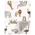 Hudson Baby Unisex Baby Plush Mink and Sherpa Blanket, Modern Neutral Safari, One Size - color: Modern Neutral Safari, size: One Size