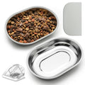 Stainless Steel Bowl for Automatic Pet Feeder, SUS 304, 2 Bowls with 1 Mat