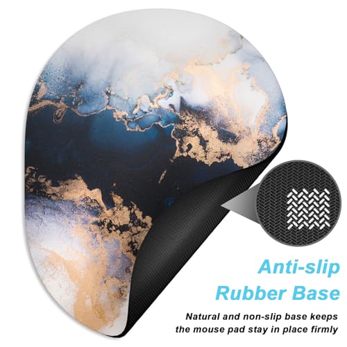 Rimilak Small Mouse Pad 6 x 8 Inch, Takes up Wrist and Mouse Space, Waterproof Compact Mini Mouse Mat for Laptop Computer Wireless Mouse Keyboard Home Office Travel,Blue Gradient Marble - color: Blue Gradient Marble, size: 8L x 6W inches