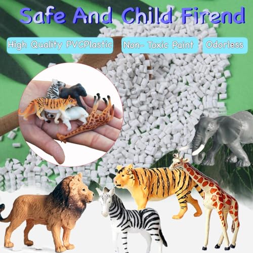 12 Pcs Figures Toys Realistic Mini Safari Zoo Animal Figurines, Plastic Learning Educational Playset Animal Themed Party Supplies Cake Topper Ornaments for Easter Egg Birthday Christmas - size: 12 Pcs Zoo Animal