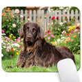 Adorable Fluffy Brown Retriever Mouse Pad, Chocolate Garden Pup Desk Mat | 9.5"x 7.9", Colorful Summer Flowers Garden Scenery, Cute Smooth & Anti-Slip Mousepad - color: Colorful Design Wknoon-Art 14