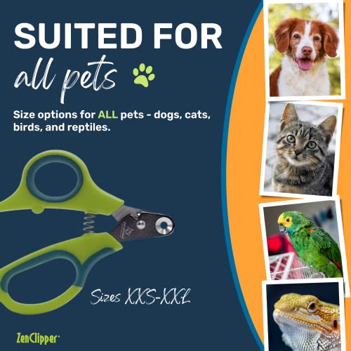 Zen Clipper Dog Nail Clippers - Conical Blade, No Overcut - Easy-to-use Dog Nail Trimmer for Stress Free Home Grooming – Sharp Conical Blade Makes a Clean, Splinter-Free Cut (3mm Hole) - size: Medium - 3mm hole