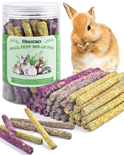 Bissap 36PCS Rabbit Chew Sticks, Mixed Natural Flower Rose Chrysanthemum and Forget-me-not Chew Toys Treats for Rabbit Bunny Chinchilla Guinea Pig Hamster and Other Small Animals Molar Snacks - size: 36 pieces