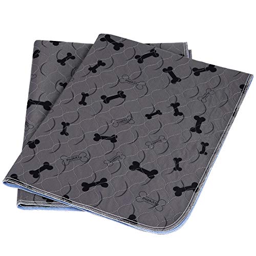 Washable Dog Pee Pads with Free Grooming Gloves,Non Slip Dog Mats with Great Urine Absorption,Reusable Puppy Pee Pads for Whelping,Potty,Training,Playpen - size: 36x41 Inch (Pack of 2)