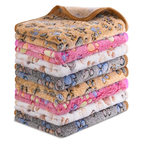 8Pack Soft Guinea Pig Bedding Blankets Washable Small Animal Fleece Cage Liners Reusable Pet Pee Pad Sleep Mat Pad Cover for Hamster Chinchilla Rabbit Hedgehog Dog Cat Essentials (20×30 Inch) - size: 30×20 Inch