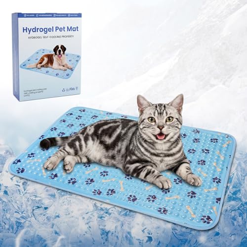 Cooling Mat for Dogs 20 Inch, Patent Self-Cooling Gel Pad for Small Dogs, | Cats & Rabbits, Waterproof Non-Slip Pet Cooling Mat for Crates, Carriers, Travel, Indoor Outdoor Summer Use - size: Small