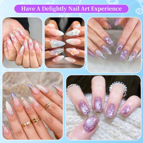 4Pcs Nail Art Clean Up Brushes Nail Brushes Cleaning Polish Mistakes | Cleaning Polish Mistakes on the Cuticles Acetone Resistant Nail Brush Fingernail Cleaning Brushes for Nail Art and Designs - color: A-Blue 4Pcs