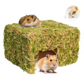 Hamster Hideout - Large, Natural Moss, Handcrafted for Syrian Hamsters, Rats & Guinea Pigs, Hermit Crab,Hedgehogs,Lizards & Other Reptiles（Square, Large） - size: Square, Large