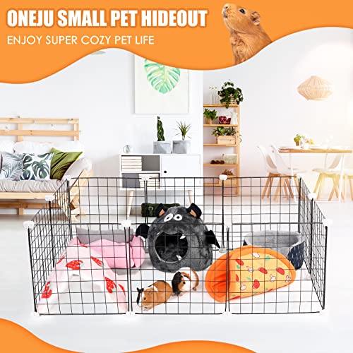 Guinea Pig Hideout - Guinea Pig Taco Hideout, Guinea Pig Tunnel House, Washable Hides, Ideal for Small Pets, Pizza Pattern