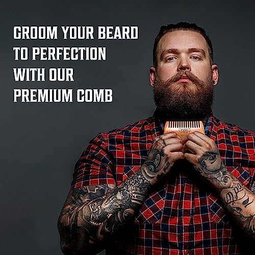 Viking Revolution Wooden Beard Comb & Case - Pocket Comb, 2 Pack - style: Beard Comb 2 Pack