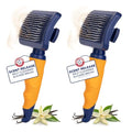 Arm & Hammer Deodorizing Slicker Dog Brush, Sweet Lily & Vanilla, 2-Pack | Fragrance transfer technology, baking soda infused, self-cleaning button, removes loose fur and tangles - size: 2-Pack, style: Slicker Brush - Sweet Lily & Vanilla