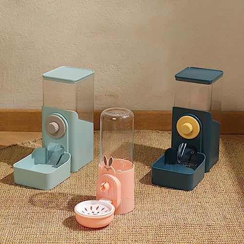 Cage Hanging Cat Feeding Bowl Dog Feeder with Storage Rabbit Feeder and Water Bowl Ferret Cages Accessories, Cage Cat Food Bowl for Chinchilla Guinea Pig Hedgehog (Food Feeder Pink) - color: Food Feeder Pink