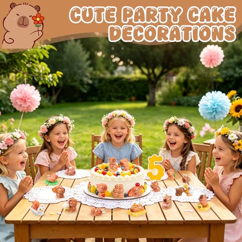 33 Pcs Mini Capybara Figurines 25 Style Adorable Resin Capybaras Miniatures Mini Capybara Cake Toppers Set for DIY Fairy Garden Car Dashboard Moss Landscape Home House Birthday Party Decor - style: 33Pcs-Capybara