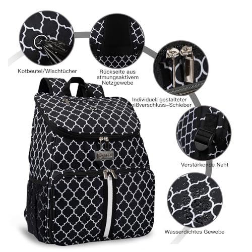BAGLHER丨Dog Travel Bag, Airline Approved Pet Supplies Backpack, Dog Travel Backpack with 2 Silicone Collapsible Bowls and 2 Food Baskets - color: DLBlack-A