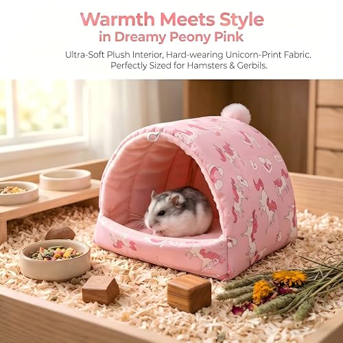 Rat Hamster Warm Bed House Hut Hanging Hammock Cute Nest for Small and Medium-Sized Pets (L), Suitable for Larger Pets(XL)-L-Colorfur - color: Colorfur, size: L