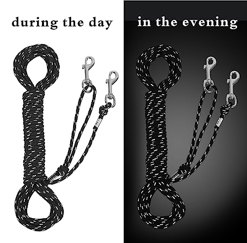 Reflective Cat Leash -30FT Cat Cable Out Escape Proof Walking Yard Long Durable Safe Leash Traning Play Outdoor for Puppies/Kittens/Small Animals(Black) - color: Black, size: 30FT