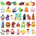 32 PCS Assorted Wind-up Toys for Kids, Bulk Windup Animals Walking Jumping Swimming Flipping Clockwork Toys Stocking Stuffers for Kids, Easter Basket Stuffer