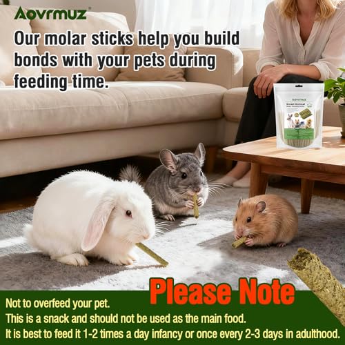 Timothy Hay Sticks for Rabbits Guinea Pigs Hamsters 200g - Natural Bunny Chew Treats,Rabbit Toys,Dental & Digestive Health for Small Animals