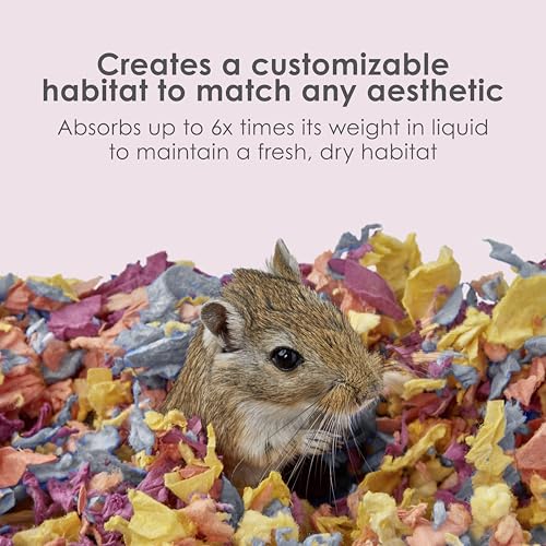 Kaytee Clean & Cozy Colors, Small Animal Bedding with Extreme Odor Control, Kaleidoscope, 49.2 Liters - color: Kaleidoscope, size: 49.2 Liter