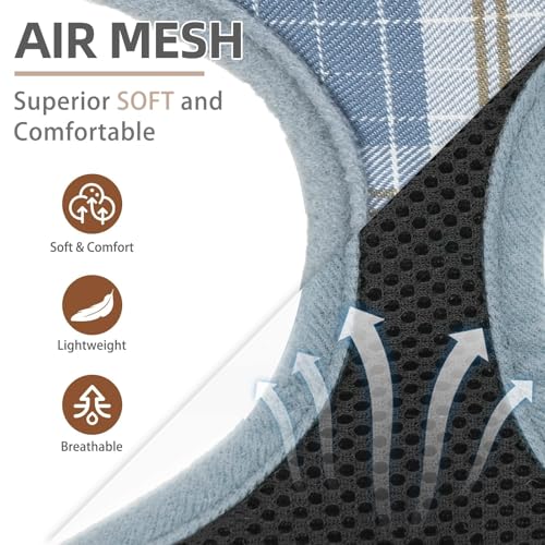 PUPTECK Soft Mesh Dog Harness and Leash Set Pet Puppy Cat Comfort Padded Vest No Pull Harnesses, Sky Blue, S - color: Sky Blue, size: S (NECK: 12", CHEST: 14"-18")