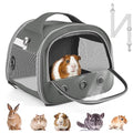 Bissap Guinea Pig Carrier Bag, Portable Small Animal Carrier Pouch for Hamster Chinchilla Rabbit Gerbil Hedgehog Sugar Glider Outgoing Travel Carrying Case - Grey - color: Gery