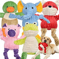 LECHONG 5 Pack Tough Dog Toys Stuffed Squeaky Dog Toys Assortment Plush Animal Dog Toy Value Bundle Puppy Pet Dog Toys for Small Medium Large Dogs - size: 5 Pack
