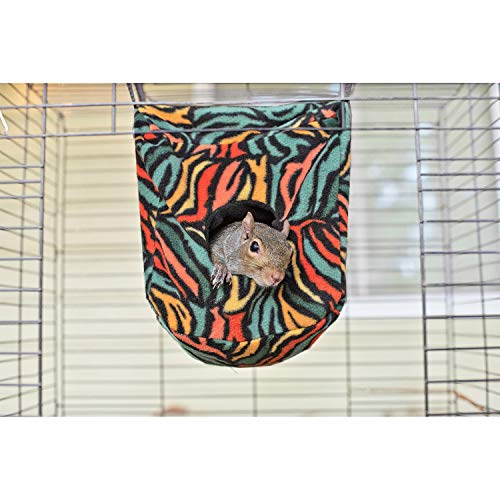 Exotic Nutrition Cozy Cube (Rainbow) - Hammock for Sugar Gliders, Hedgehogs, Chinchillas, Rats, Ferrets, Guinea Pigs, Rabbits, Hamsters, Squirrels, Parrots, Birds