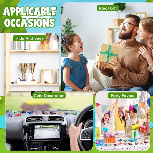 Honoson 12 Pcs 3D Printed Animals 5-7cm, Baby Axolotl | Articulated Fidget Animals, Flexible 3D Printed Figures for Stress Relief, Cute Mini Joints for Party Favors and Display - size: 5-7cm, style: Baby Axolotl