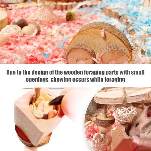 12 PCs Hamster Toys for Hamster, Gerbils, Mice, Rats, and Other Small Animals - Natural Molar Chew Toys to Promote Teeth Grinding, Reduce Boredom and Anxiety - style: Style-G