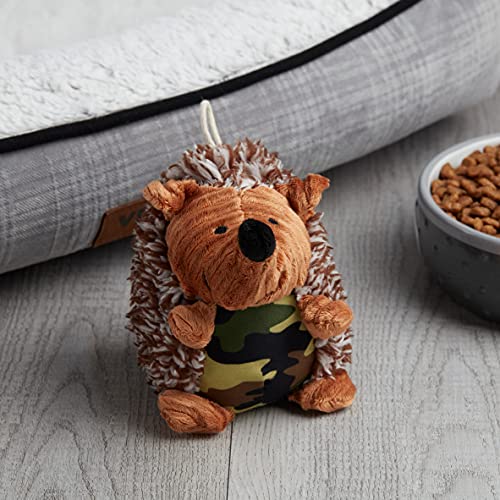 Vibrant Life Cozy Buddy Hedgehog Dog Toy Durable Plush Hedgehog Dog Toy - Grunt Sound, Medium Size, Camo Design - Perfect for Small to Medium Dogs