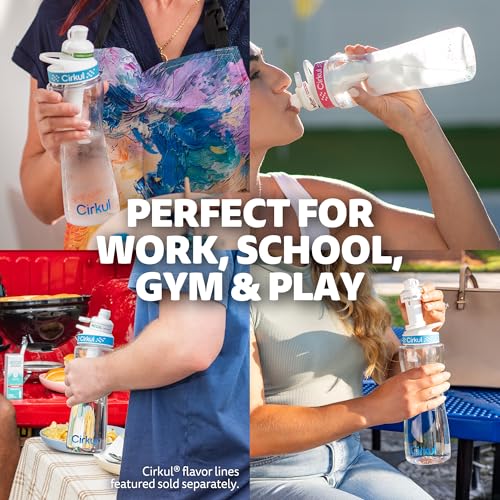 Cirkul 32oz Clear Plastic Bottle with 2 No Sugar, 0 Cal Flavored Water Sips - size: 32oz. Bottle + 2 Cartridges