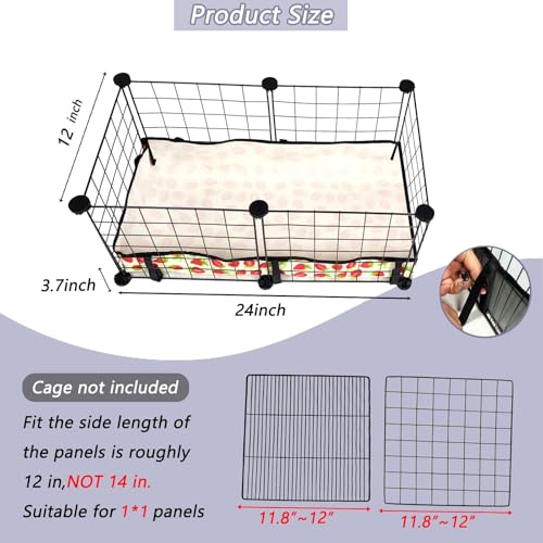 Guinea Pig Cage Liner，Washable Waterproof Oxford Cloth Cage Liners for Small Animals,Hamster Chinchilla Hedgehog Rabbit and Other Small Animals Not Include Cage(12x24 inches) - size: C&C 1x2(12x24 inches)