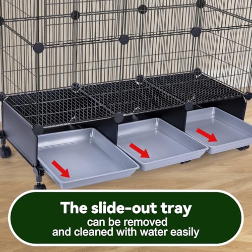 VISCOO Encrypted MetalBird Cage (46" x 36" x 12") for Parrot Parakeets | Bird Cages with Wooden Perches,Slide-Out Tray, Water Bottle & Feeder, for Parrot,Parakeets,Cockatiel,Small Mid-Sized Birds - size: 16.1"L x 12.6"W x 7.3"H