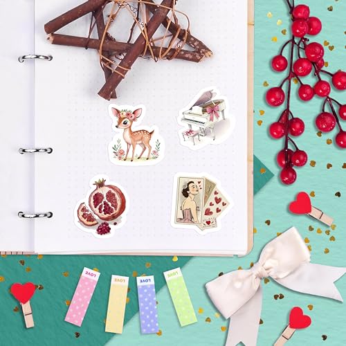 100Pcs Coquette Stickers and Decals for Laptop - Pink Aethetic Stickers for Water Bottle - Coquette Gifts - Gift for Women & Men - color: Coquette Stickers