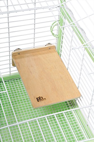 Prevue Pet Products Large Wood Platform for Small Animal Cages - Natural Wooden Cage Platform Perch for Ferrets, Guinea Pigs, Rabbits & Small Pets, Climbing & Resting Shelf Accessories - size: Large