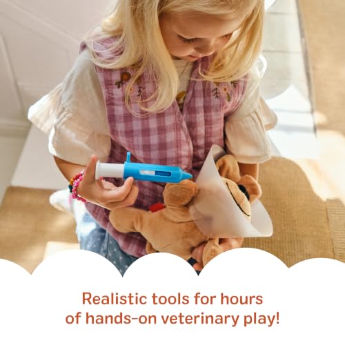 Melissa & Doug Examine and Treat Pet Vet Play Set, 24-Piece Animal Doctor Playset with Dog & Cat Plushies, Pet Doctor Kit & Accessories, Preschool Toys for Girls & Boys Ages 3+